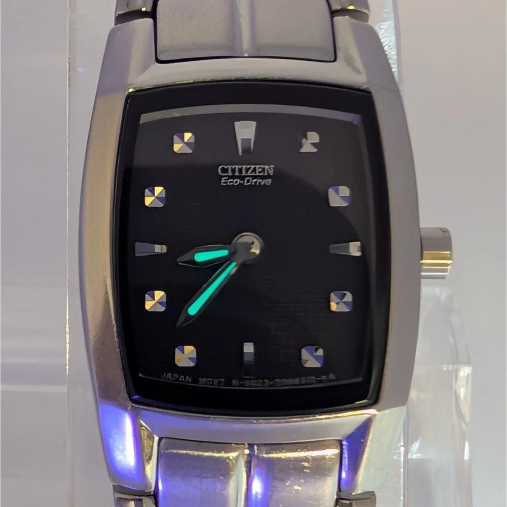 Citizen Eco-Drive B023-S058112 Black Dial Diamond Watch New Capacitor 5.5